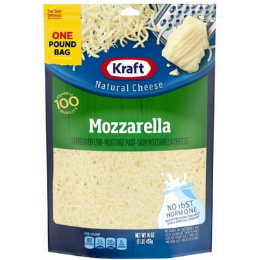 Kraft Mozzarella Shredded Cheese, 16oz Bag (Refrigerated)