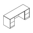 thumbnail image 6 of HON 10500 Series Kneespace Credenza With Full-Height Pedestals, 72w x 24d x 29.5h, Mahogany, 6 of 7