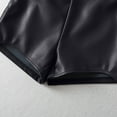 thumbnail image 5 of ZyeKqe Leather Shorts for Women High Waist Casul Wide Leg Shorts with Pockets Belt Solid Color, 5 of 9