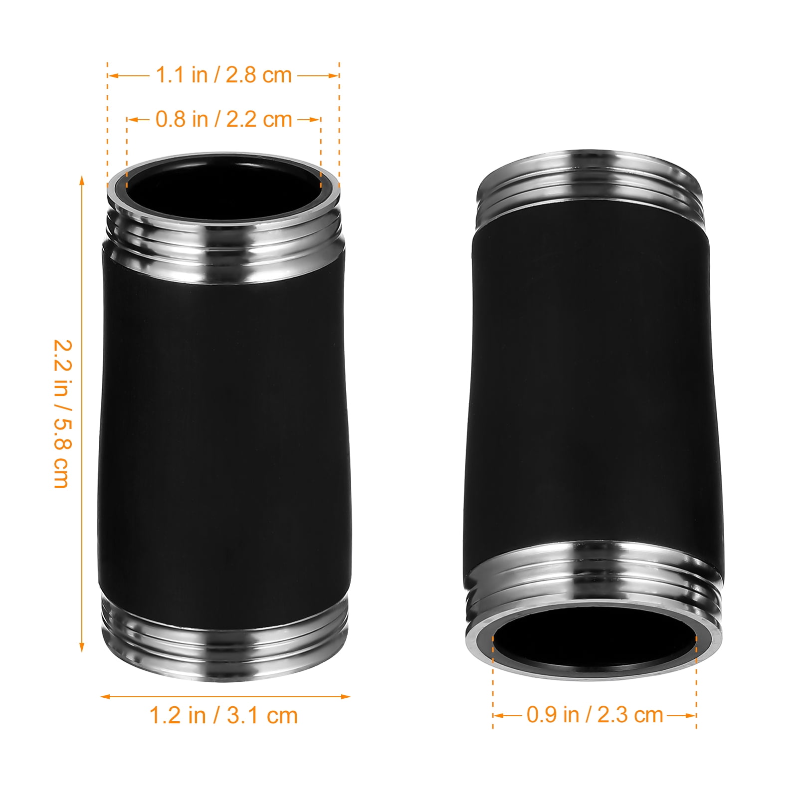 Luxshiny Clarinet Tuning Tube, Professional Metal Pitch, Compact for Instruments, Black