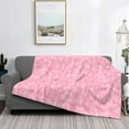 thumbnail image 2 of Yiaed Breast Cancer Awareness Print Blanket Throw Blanket Soft Cozy Flannel Blanket for Home Bed Sofa Couch Chair-50"x40", 2 of 6