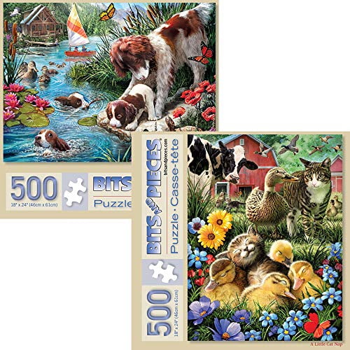 Bits And Pieces Value Set Of Two (2) 500 Piece Jigsaw Puzzles For