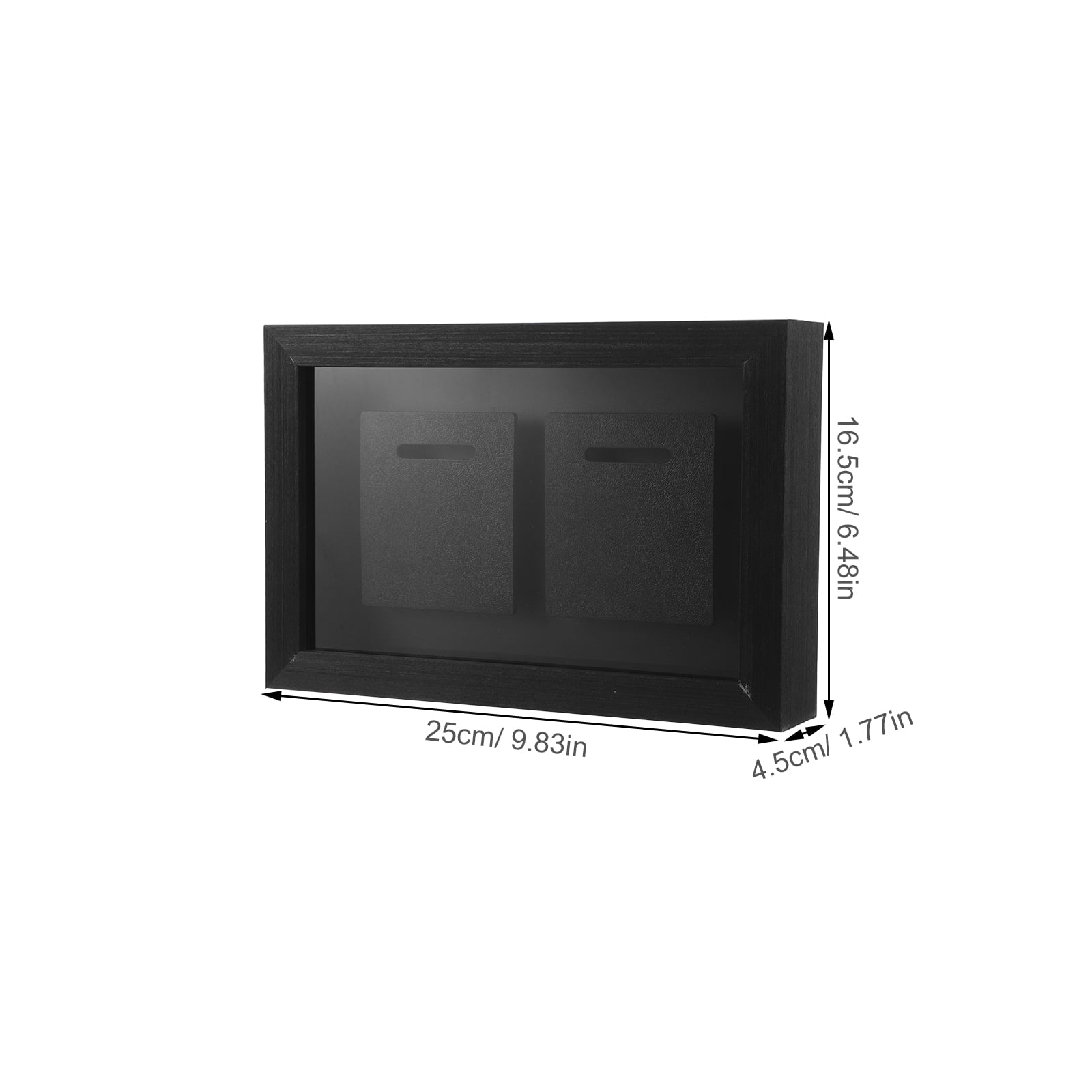 DEEPCRAFF Durable Black Medal Frame Wood with Wall Mount for Displaying Running Medals and Awards