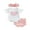 White Pink 1, variant on Bagilaanoe Newborn Baby Girls 3 Pieces Outfits Letter Print Pink Short Sleeve Romper Tops + Shorts + Headband 3 6 12 18 Months Summer Casual Set