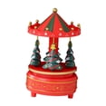 thumbnail image 1 of Caja de música decorativa con forma de carrusel navideño, mecanismo de cuerda, ligera y decorativa. Estilo D, 1 of 9