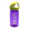 thumbnail image 1 of Nalgene Kids On The Fly Water Bottle, Leak Proof, Durable, BPA and BPS Free, Carabiner Friendly, Reusable and Sustainable, 12 Ounces, Purple Hoot, 1 of 6