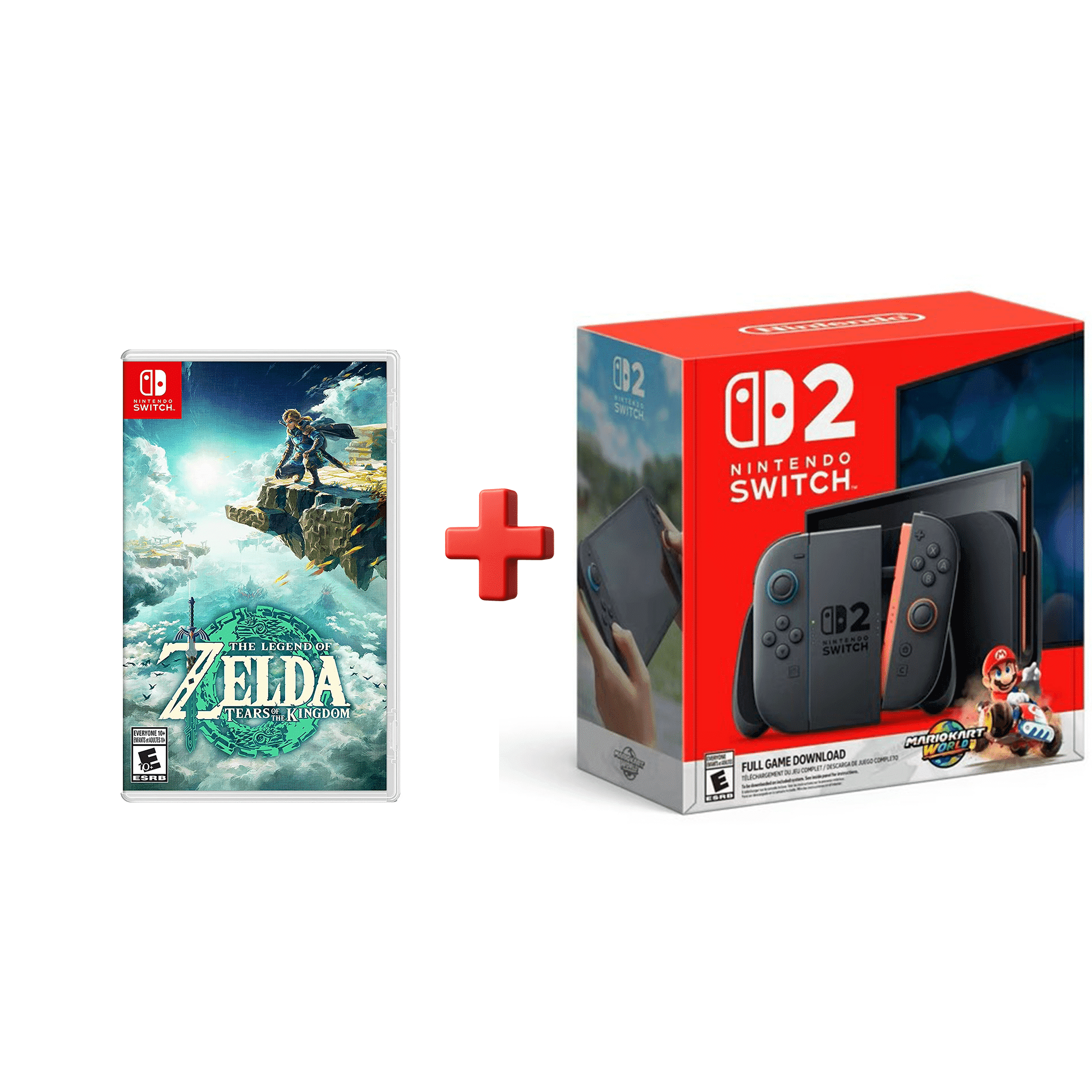 Nintendo Switch 2 Zelda Tears of the Kingdom Bundle + 128gb SD
