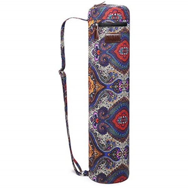 FREMOUS Yoga Mat Bag,Full-zip Exercise Yoga Mat Carry Bag for Women and Men Easy Access Zipper Adjustable Shoulder Strap and Handle,Fits Most Mats Double Storage Pocket 