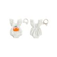thumbnail image 2 of RUINIXCW Newborn Baby Girl Halloween Outfit Infant Baby Girls Summer Fall Clothes Pumpkin Romper Overalls Flying Sleeve Bodysuit Headband 2Pcs Set, 2 of 10