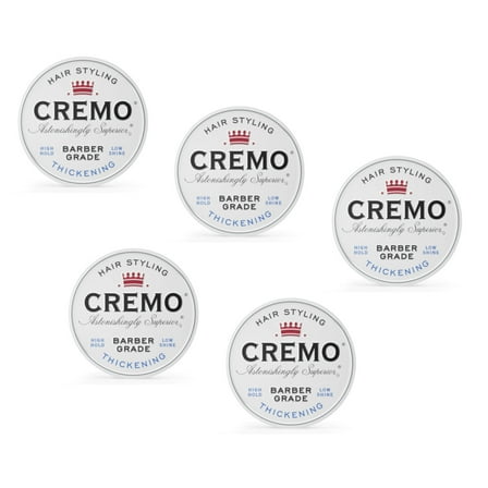 Cremo Hair Styling Barber Grade Thickening Paste, 4oz. - Pack of 5