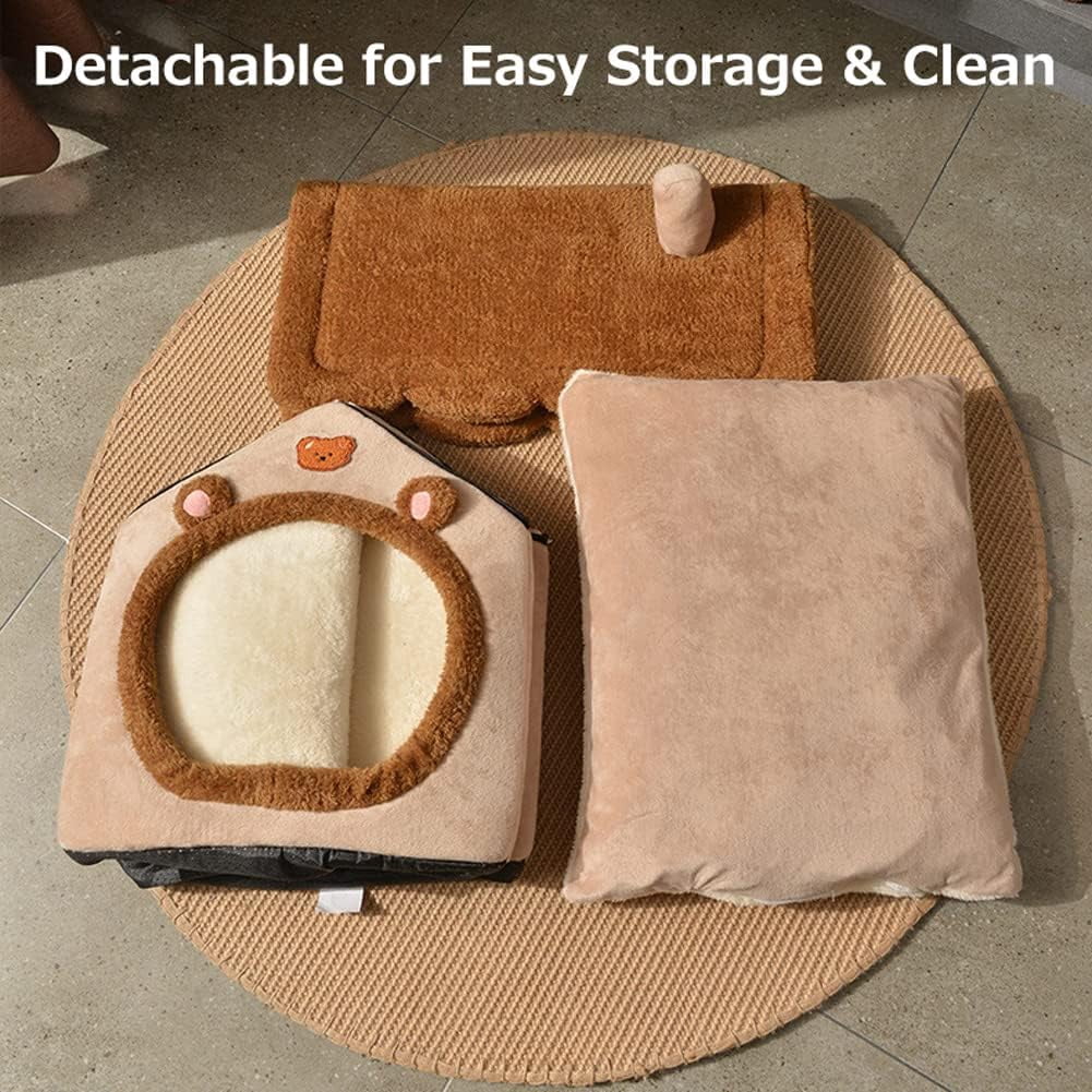 XZKING Indoor Dog House Winter Warm Dog House Insulation Detachable Washable Dog Kennel Cat Hideaway for Small and Medium-Sized Dogs and Cats