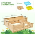Safstar 3Tier Raised Garden Bed, Outdoor Elevated Planter Box for