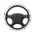 thumbnail image 4 of YFYANG Universal Elastic Watercolor Plant Leaves Car Steering Wheel Cover, Non-Slip Sweat Absorbent, 4 of 8