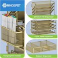 4-Tier Paper Organizer + 3-Pocket File Holder + Drawer + Pen Holders ...