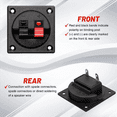 thumbnail image 5 of 8PCS Speaker Box Terminal Cup, Spring Square Subwoofer Box Terminal Binding Post Connector for DIY Home Car Speaker, 5 of 5