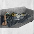 thumbnail image 6 of Zoo Soft Flannel Fleece Throw Blanket, Graphic Design of Coyote Wolf Beast Modern Portrait Geometric Colorful Print, Cozy Plush for Indoor and Outdoor Use, 50" x 70", Multicolor, by Ambesonne, 6 of 6