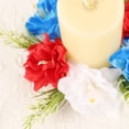 thumbnail image 5 of QAZbgdl Independence Day Flag Simulation Flower Candle Ring Wreath | 20x20cm Table Centerpiece for Party & Home Decor | 1 Piece, 5 of 9