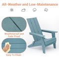 thumbnail image 4 of ACEGOSES Folding Adirondack Chair,Outdoor Patio Chair w/ Wide Armrests, Lake Blue/1Pc, 4 of 7