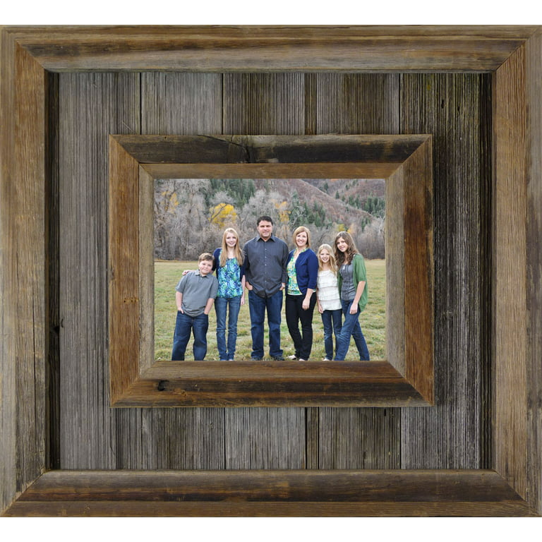 Extra Large Reclaimed Barn Wood Picture Frame, Rustic Farmhouse