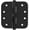 3Pcs 3mm Black SS, variant on Hinges, 3 Pack Door Hinges Stainless Steel Hinges with 4 Inch Square Rounded 5/8" Radius Corner Hinges Interior/Exterior Door Hinges Heavy Duty Hinges (4 in)