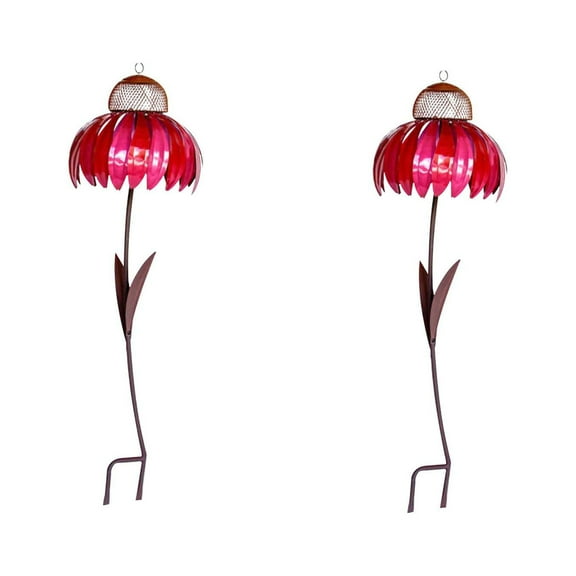 Kezqiaxn Hummingbird Feeders for Outdoors Creative Sensation Coneflower Bird Feeder Outdoor Garden Yard Decoration Red