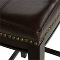 thumbnail image 4 of Linon Claridge Wood Set of Two Counter Stools in Brown, 4 of 5