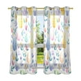 thumbnail image 6 of Yayeee Window Curtains Set of 2 for Living Room Light Filtering 63"x52", Purple Easter Eggs, 6 of 7