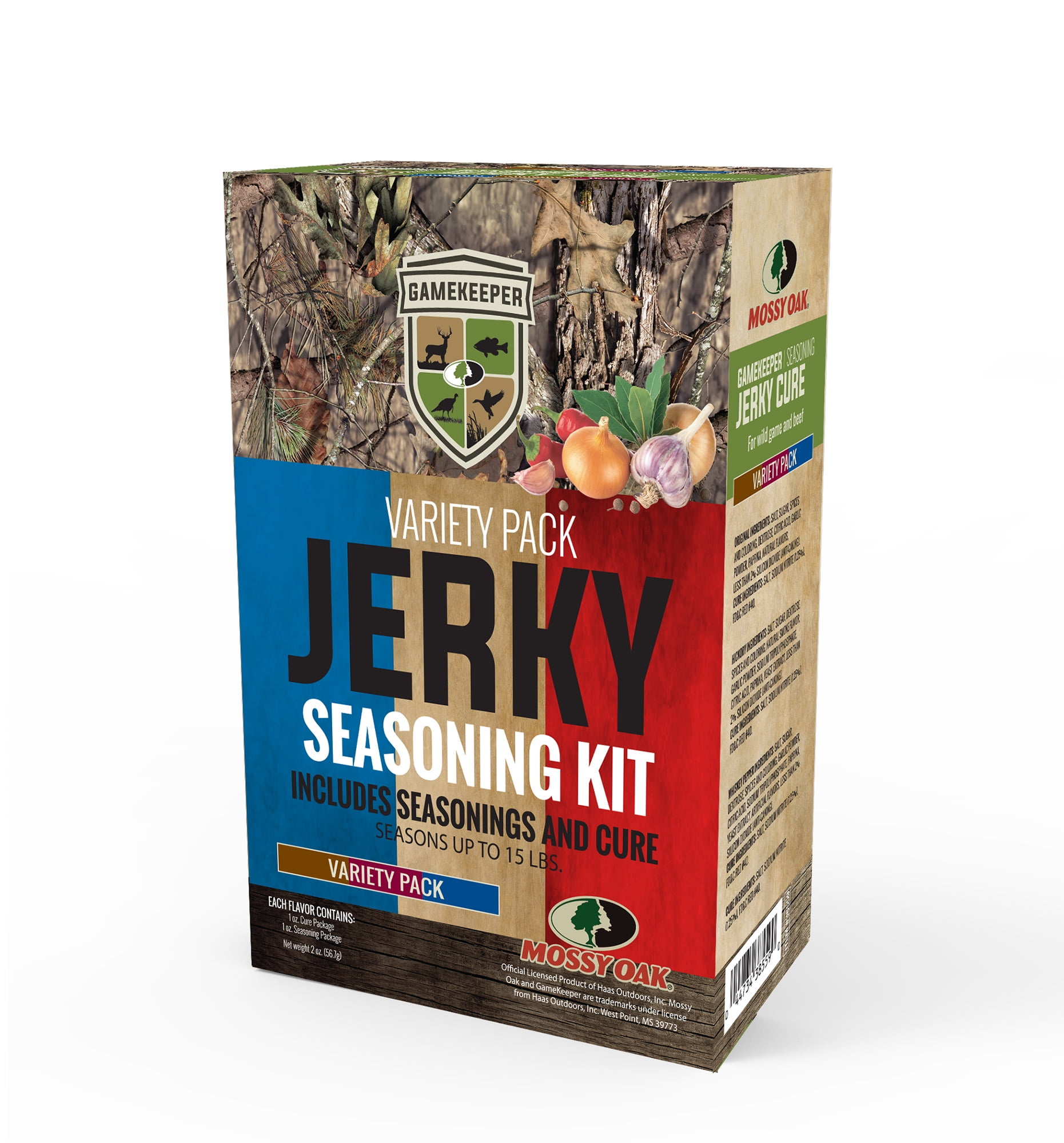 Details about   Lot 4 Mossy Oak Gamekeeper WHISKEY PEPPER Jerky Seasoning & Cure Kit Hog Casing 