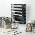 thumbnail image 6 of EasyPAG Wall File Holder 5 Tier Vertical Hanging File Organizer Wall Mount Paper Folder Rack with Bottom Flat Tray for Office and Home,Black, 6 of 6