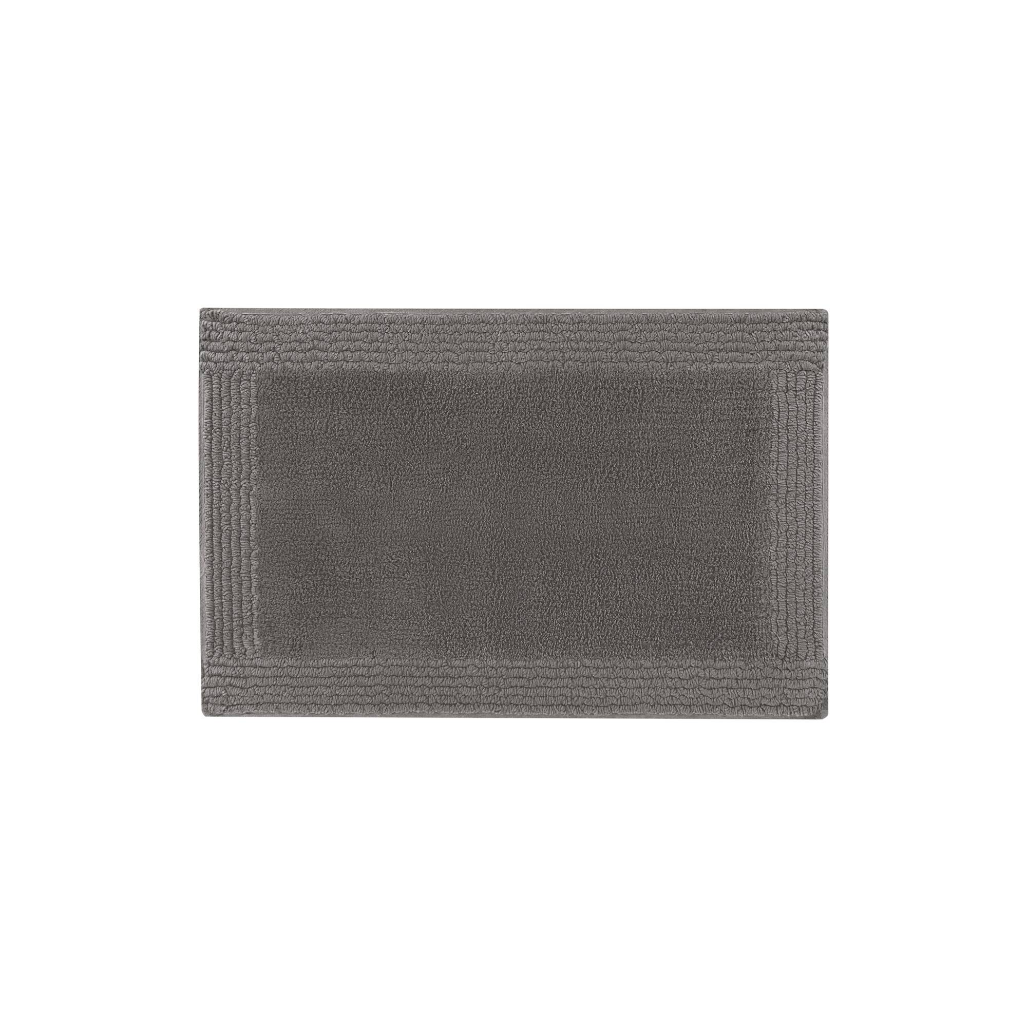 100% Cotton Tufted 3000 GSM Reversible Bath Rug 24x44" Charcoal Ultra Plush Dense Machine Washable Bathroom Rug