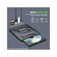 thumbnail image 3 of External CD DVD Drive Player CD Burner with USB 3.0/USB-C Ports Hub and SD Card Reader, Portable CD DVD ROM +/-RW Optical Disk Drive Writer for Laptop PC Windows 11/10, Mac, Linux Computer, 3 of 7