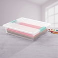 thumbnail image 3 of Sterilite Large Clear Plastic Storage Bin w/Clear Lid & Aqua Latch, 24 Pack, 3 of 11