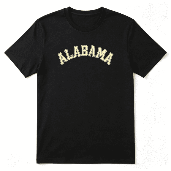 Alabama Retro Graphic Tee for Men and Women, Fun Road Trip Cotton Short Sleeves T-Shirt