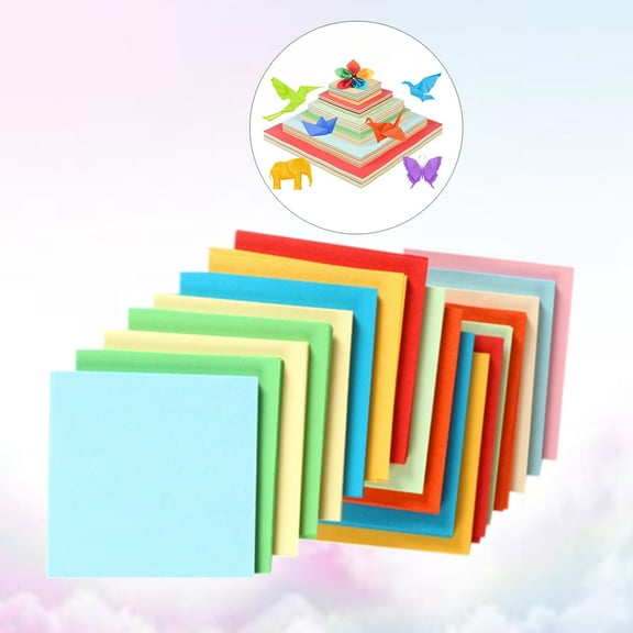 YUYUETIME 2Pcs Colored Origami Paper for Projects 15x15cm 100 Sheets