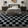 thumbnail image 5 of SARAG 5x7ft Black And Gray Area Rugs, Modern Checkerboard Rug For Living Room Bedroom, Thickened Memory-Foam Area Rug For Kids Nursery Dorm, Home Decor, Anti-Slip And Easy To Clean, 5 of 9