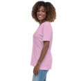 thumbnail image 2 of Floral Women's Relaxed T-Shirt, Women Tshirt Graphic, Women T Shirts Short Sleeve (Heather Prism Lilac, XL), 2 of 6