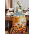 thumbnail image 4 of Hello Fall Burlap-Cotton Table Runner 72 Inches Long,Scarecrow Pumpkins Harvest Thanksgiving Farmhouse Table Runners,Outdoor Dining Tablecloths Decor for Baby Shower Party Wedding 16x72, 4 of 9