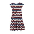thumbnail image 5 of Mitankcoo 4th of July Dresses for Girls Fashion Print Crew Neck Flutter Sleeve A-Line Dress Daily Casual 6-15Y, 5 of 6
