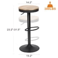 thumbnail image 5 of YOUNIKE Wood Bar Stools Set of 2 Round Heigh Adjustable Gray Counter Barstools with Footrest, 5 of 8