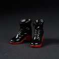 thumbnail image 3 of 1/6 de botines de femeninos que "juguetes calientes cuerpo ón de Negro yotijar Zapatos de figura de acción, 3 of 10