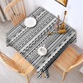 thumbnail image 2 of Black Geometric Triangle Striped Pattern Square Tablecloth,Waterproof Square Table Cover,Wipeable Spillproof Washable Table Cover for Home Kitchen Party Decor 60"x60"(152x152cm), 2 of 6