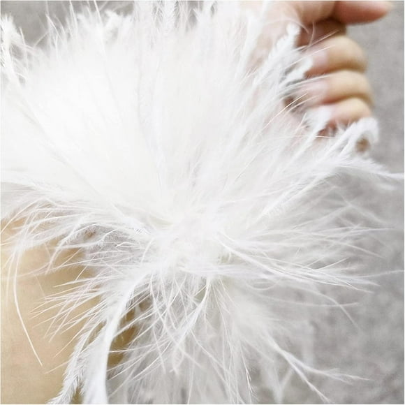 Lot de 2 Bracelets à Plumes pour Femmes, Décoration de Poignet, Manches à Plumes, Accessoires de Fête pour Toute Tenue, Chemise, Chandail, Couleur Blanche