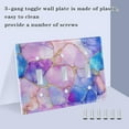 thumbnail image 3 of Yayeee Toggle Light Switch Wall Plate 2-Gang 4.56"x4.48" Decorative Outlet Cover, Pastel Pink Marble Pattern, 3 of 7