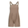 thumbnail image 6 of REALiKUN Summer Rompers for Women Dressy Casual Wide Leg Short Jumpsuits with Pockets Button Down Loose Overall Shorts, 6 of 6
