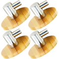 thumbnail image 2 of 4pcs Ganchos autoadhesivos Ganchos de albornoz de acero inoxidable y bambú Ganchos de pared Toalleros de cocina Ganchos para abrigos Sin taladrar Baño Cocina Oficina Ho kaili Sencillez, 2 of 5