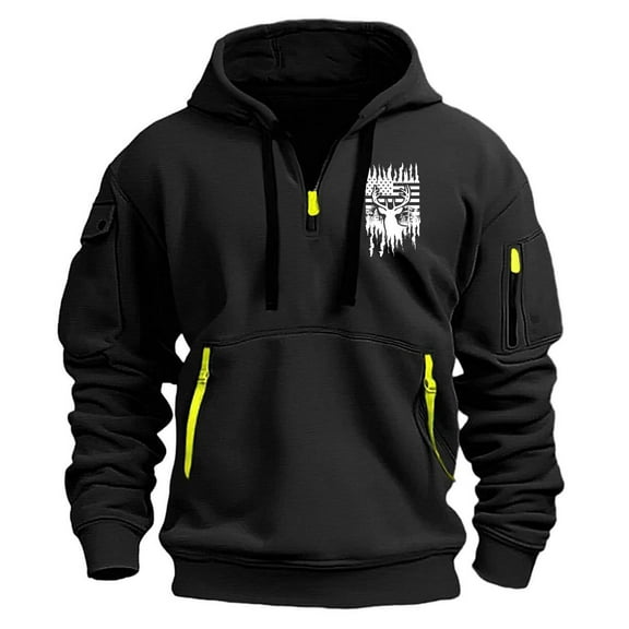 ZRGHAOYLQ Mens Western Cowboy Vintage Ethnic Print Sweatshirts Pullover American Flag Pattern Hoodie Big And Tall Oversized Sweatshirt Long Sleeve Hooded Shirts with Pocket