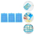 thumbnail image 3 of WORGEOUS 3pcs 15 cavidad Cubo de hielo fabricando bandejas de silicona bandeja de hielo moldes de cubo de hielo de fácil liberación moldes, 3 of 8