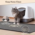 thumbnail image 2 of Silicone Cat Litter Trapping Mat, Large Waterproof 34" X 22" Cat Litter Box Mat, Easy to Clean, Black, 2 of 7