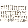 thumbnail image 1 of 69pcs Assorted Antique Vintage Bronze Skeleton Keys Fancy Heart Bow Jewelry, 1 of 12