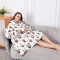 thumbnail image 5 of Oversized Wearable Blanket Hoodie,White Christmas Santa Pattern Sherpa Blanket Hoodie with Super Pockets,Super Warm Fuzzy Pullover for Women & Men, 5 of 6